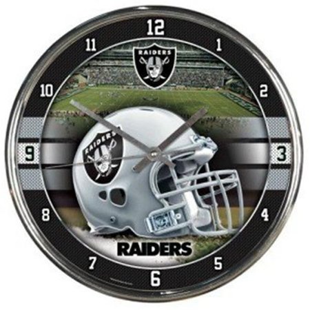 WINCRAFT Oakland Raiders Round Chrome Wall Clock 1094327917